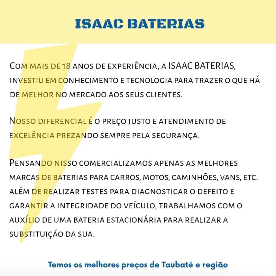 Foto 1:  — Isaac Baterias